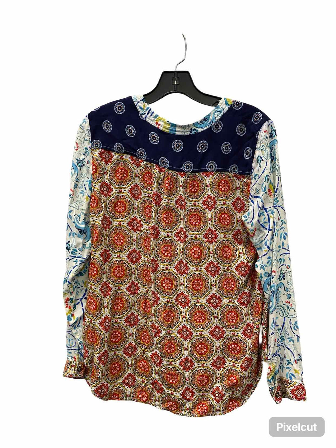 Maeve Size 12 Red Print Long Sleeve Shirts