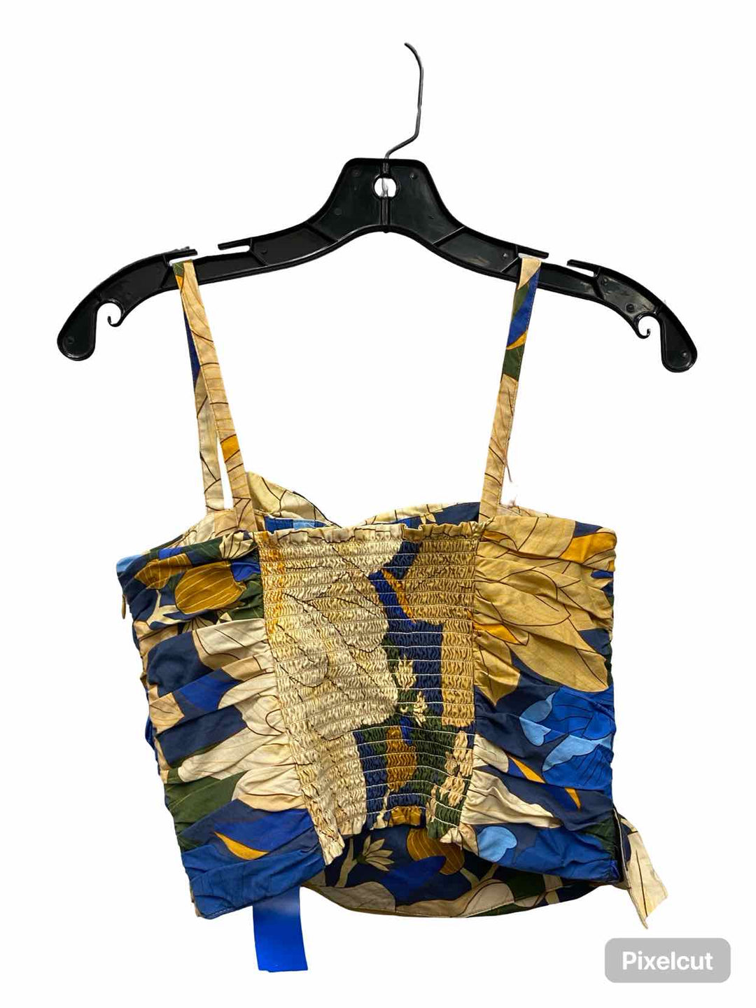 Farm Rio Size S Yellow Floral 100% cotton Tank Top