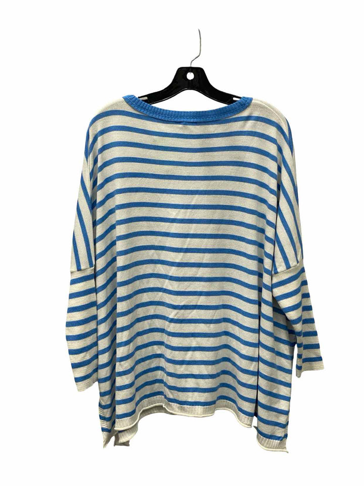 Mersea Size OS Blue White Striped Sweater