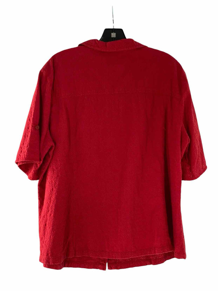 Michael Kors Size 20W Red Short Sleeve Shirts