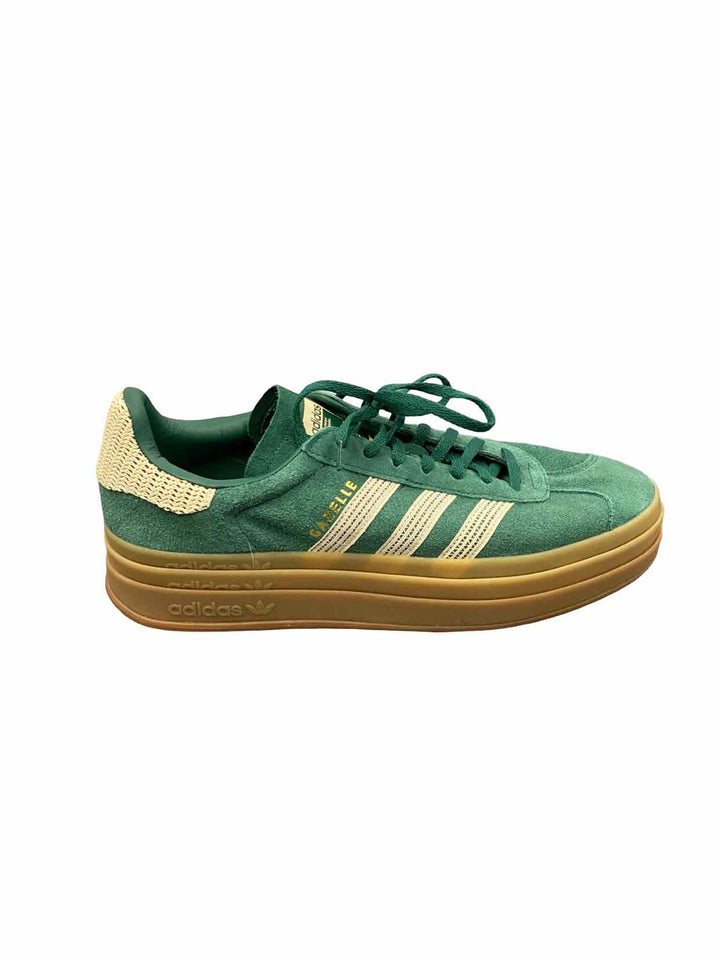 Adidas Shoe Size 11 Green Leather Gazelle Bold Sneakers