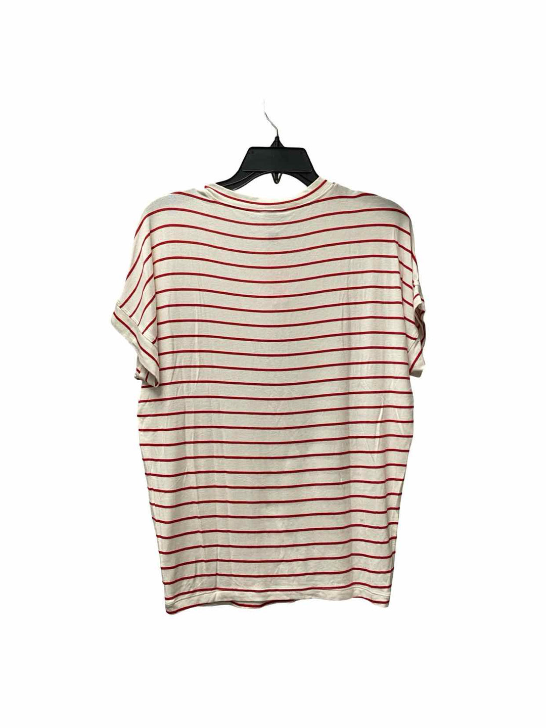 Cabi Size XXS Red White Striped Short Sleeve Shirts