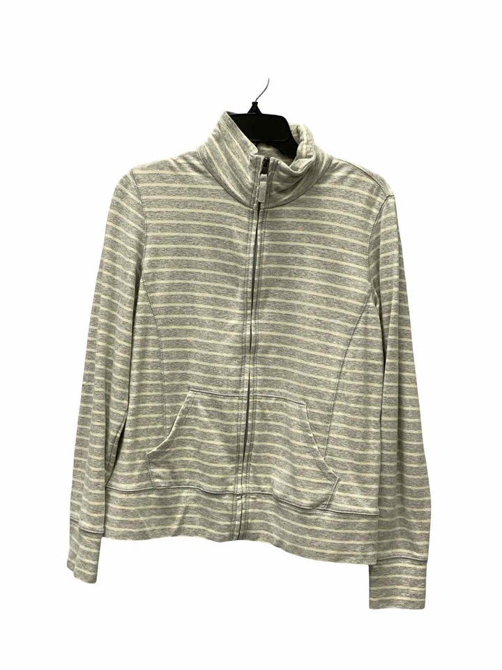 LL Bean Size S Gray Striped Jacket (Outdoor)