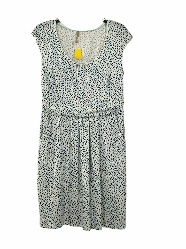 boden Size 10 Blue White Poka dot Dress