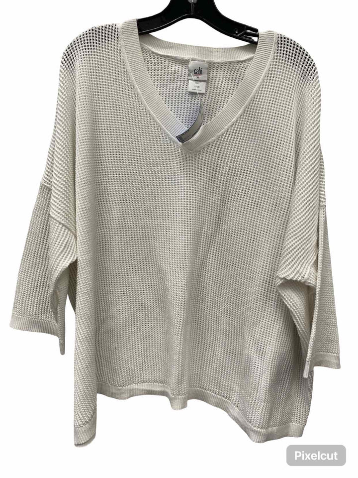 Cabi Size XL White Sweater