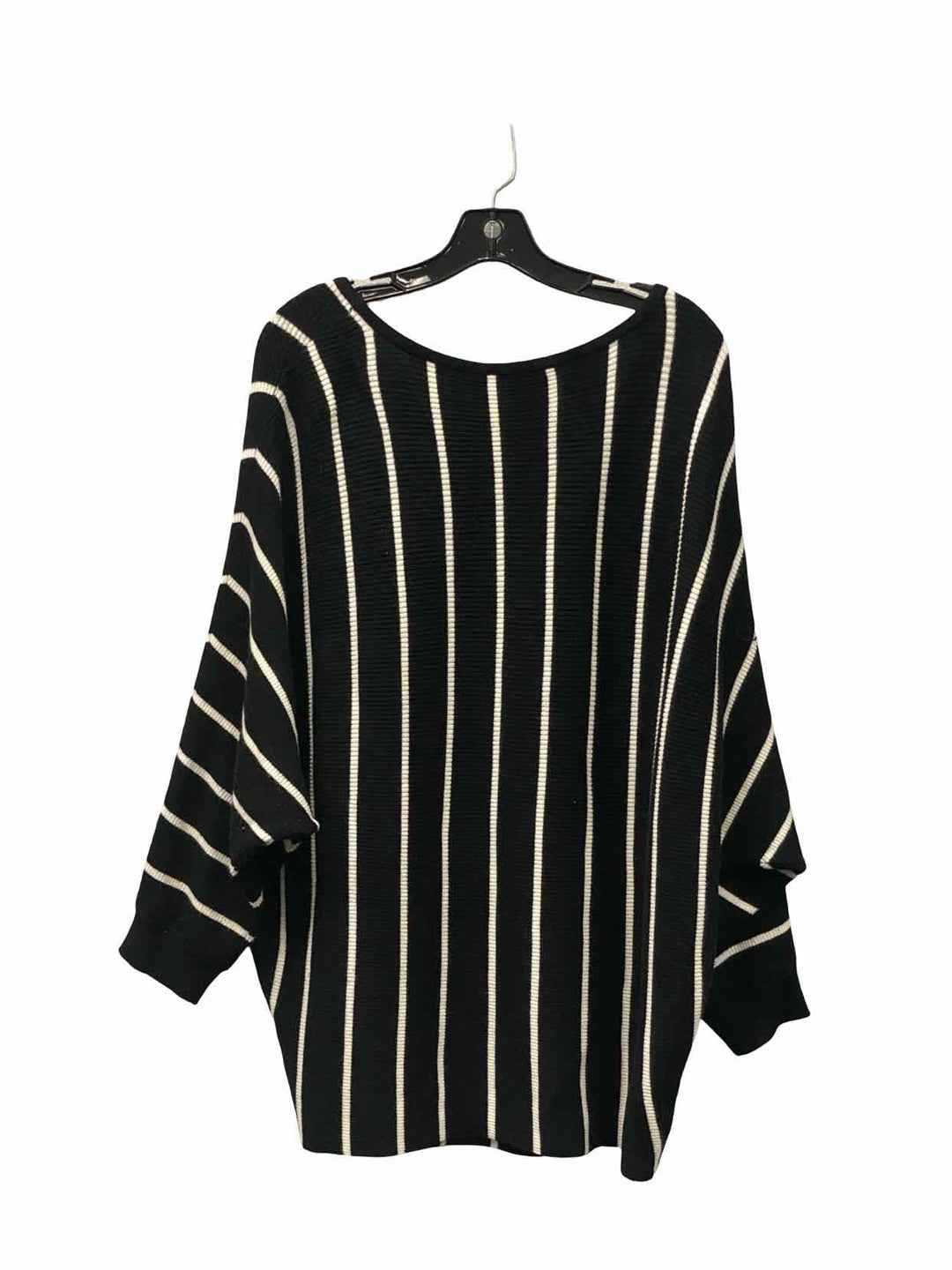 Philosophy Size XL Black White Striped Long Sleeve Shirts