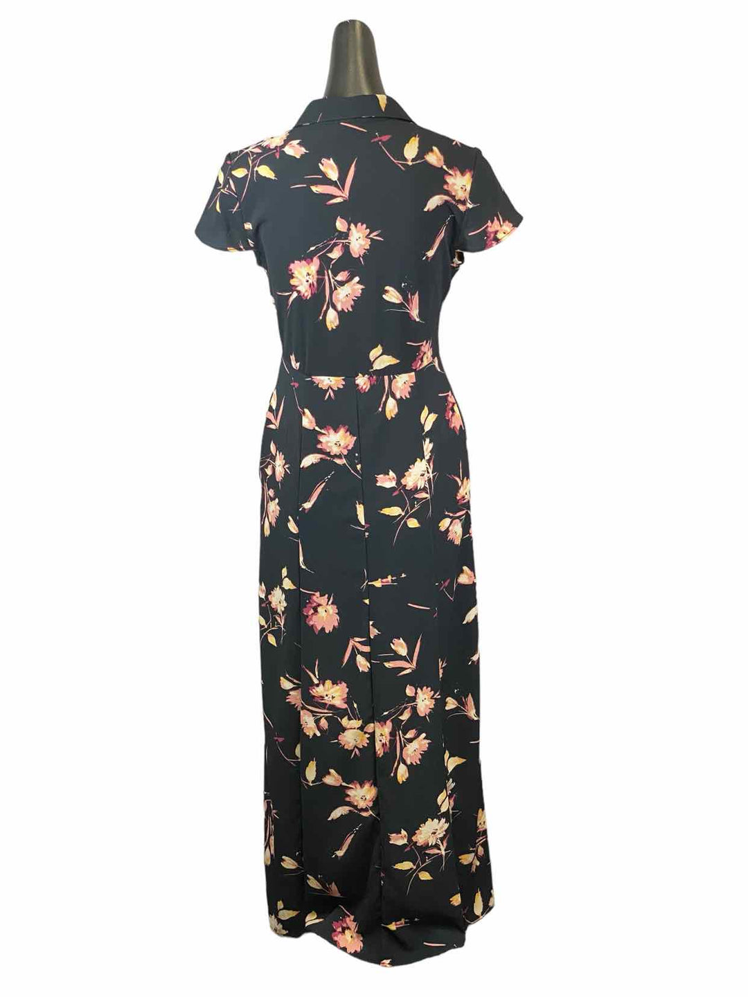 Studio B by Bobeau Size S Black Pink Floral Dress