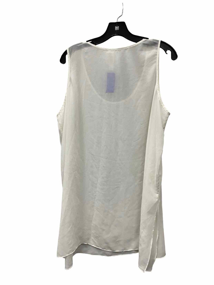 Wynne Layers Size XL White See-Through Tank Top
