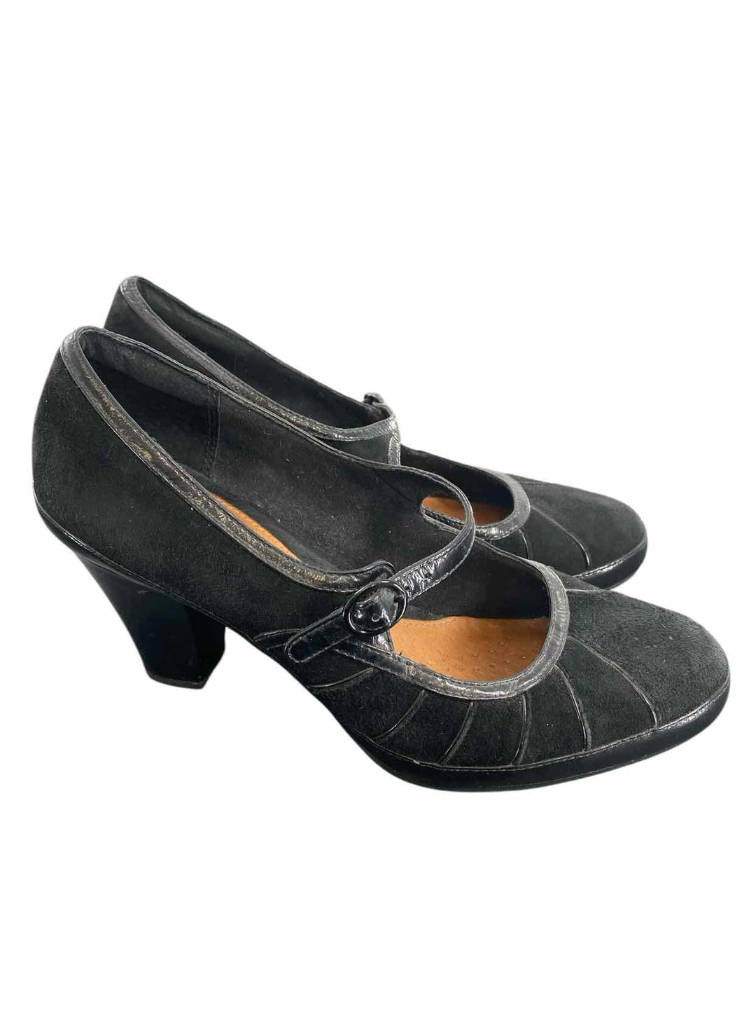 Clarks Shoe Size 8 Black Leather Heels