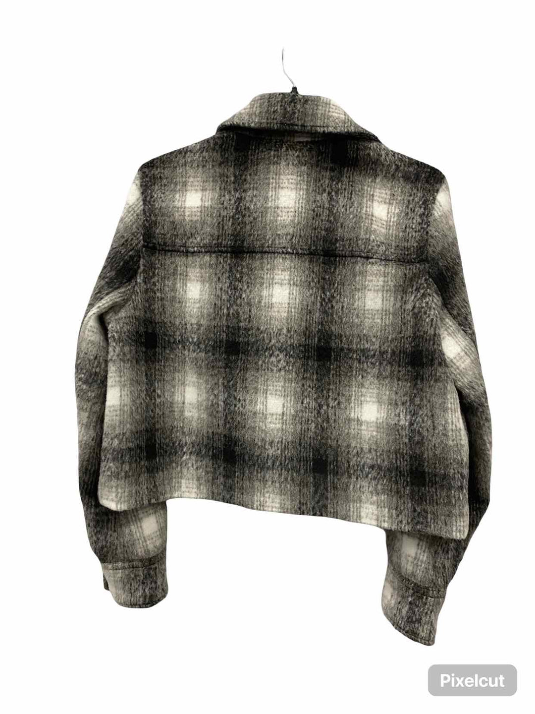 Banana Republic Size M Black White & Grey Plaid Jacket (Outdoor)