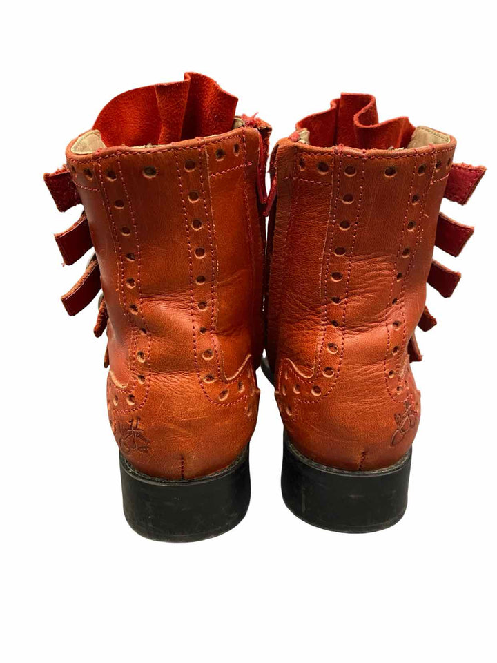 John Fluevog Shoe Size 6 Red Leather Adrians Alli Boots(Ankle)