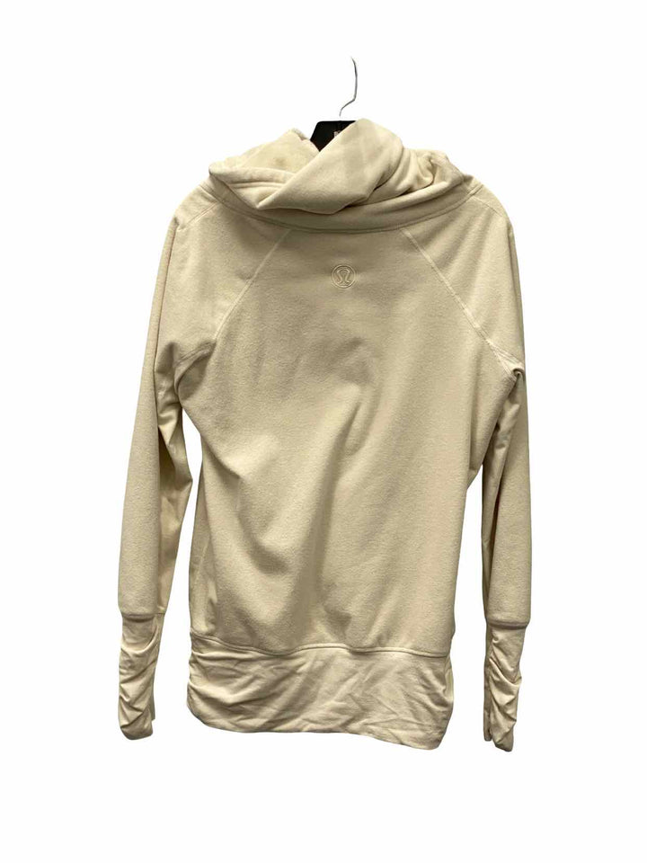 Lululemon Size 8 Cream Fleece Don't Hurry Be Happy Sweatshirt