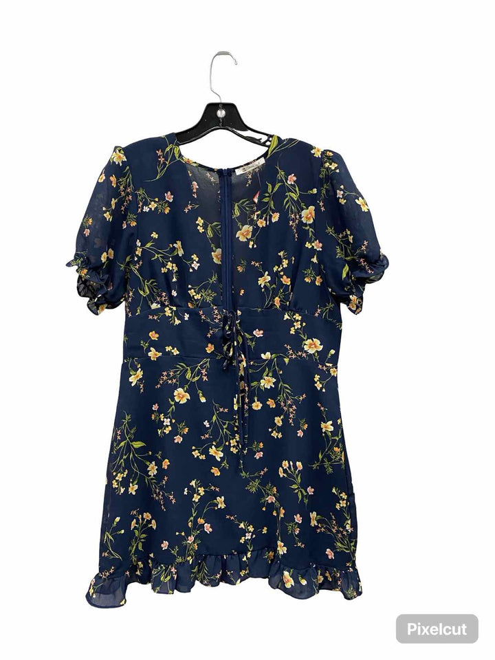Cupshe Size XL Blue Floral Dress
