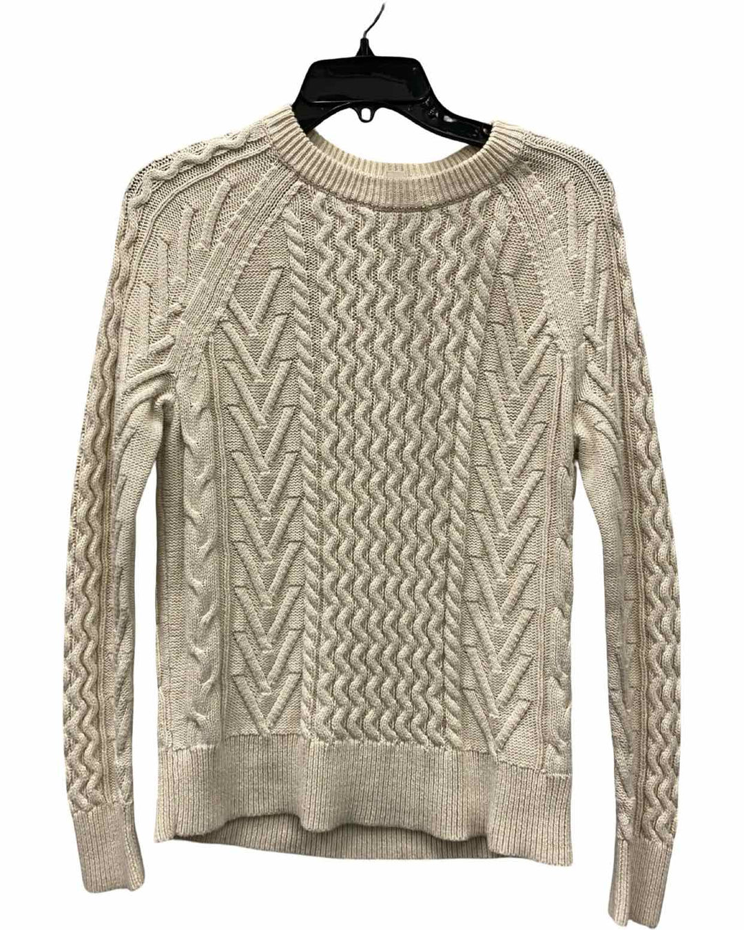 Gap Size S Cream Cable Knit 100% cotton Sweater