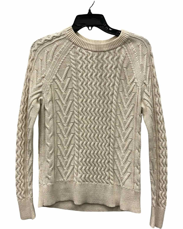 Gap Size S Cream Cable Knit 100% cotton Sweater
