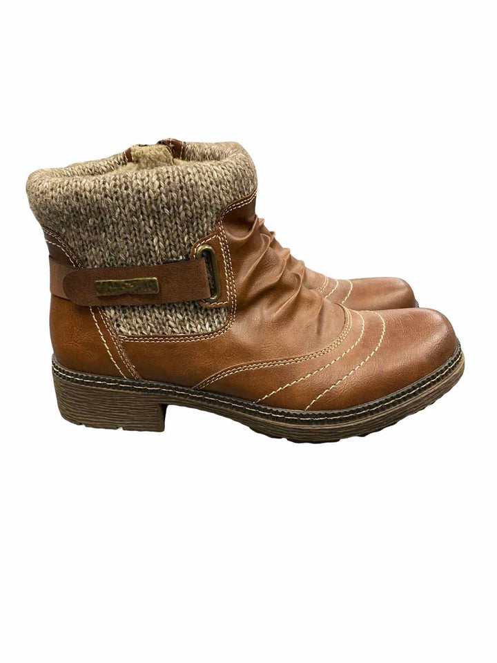Spring Step Shoe Size 40 Brown Synthetic Leather Water Resistant Boots(Ankle)