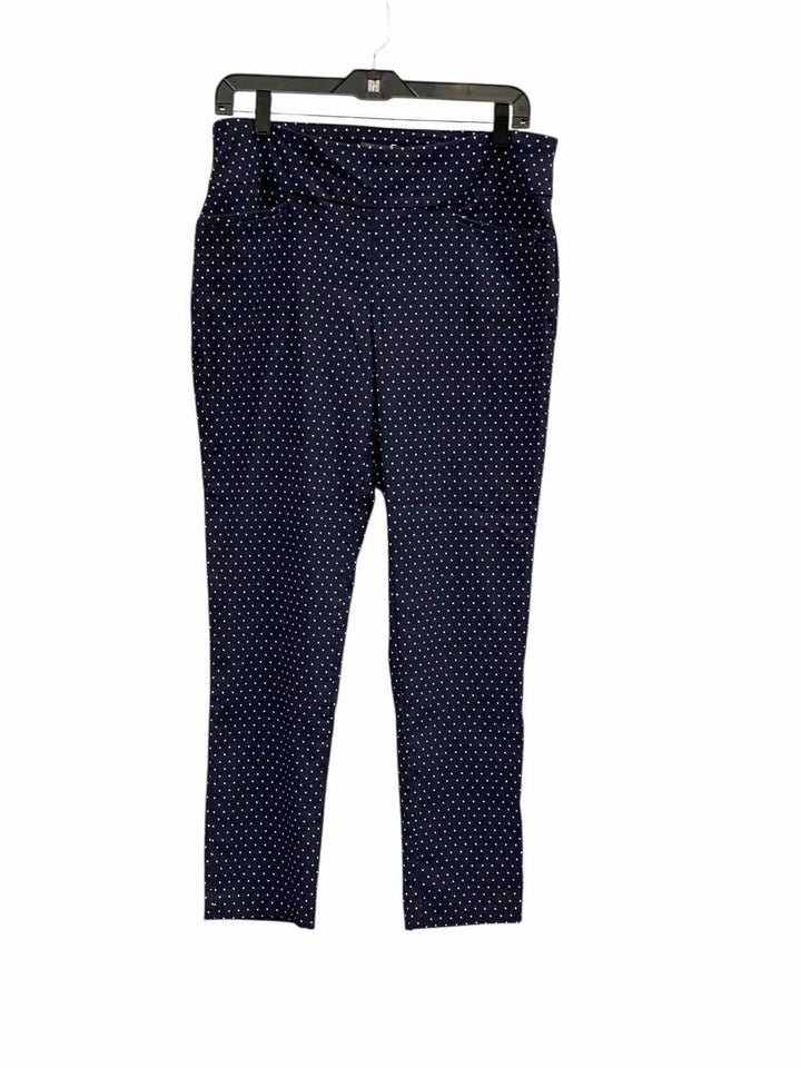 Van Heusen Size 12 Navy Blue White Poka dot Pants