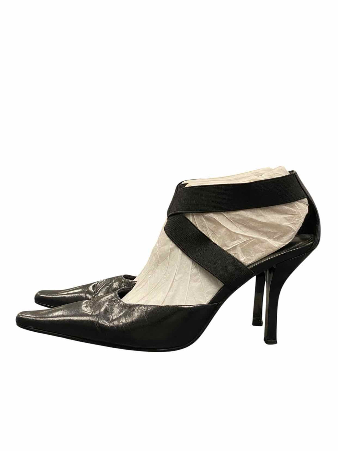 Nine West Shoe Size 10 Black Leather Heels