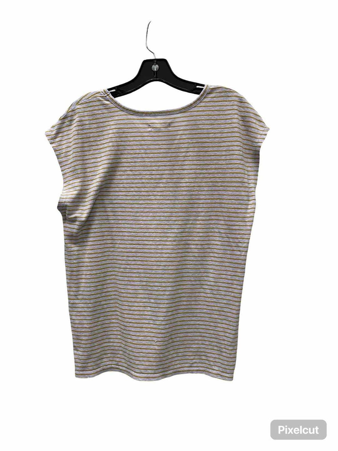 MadeWell Size S Purple Orange Striped Short Sleeve Shirts