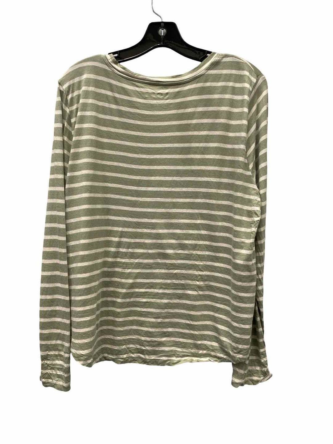 Loft Size XL Green Stripe Long Sleeve Shirts