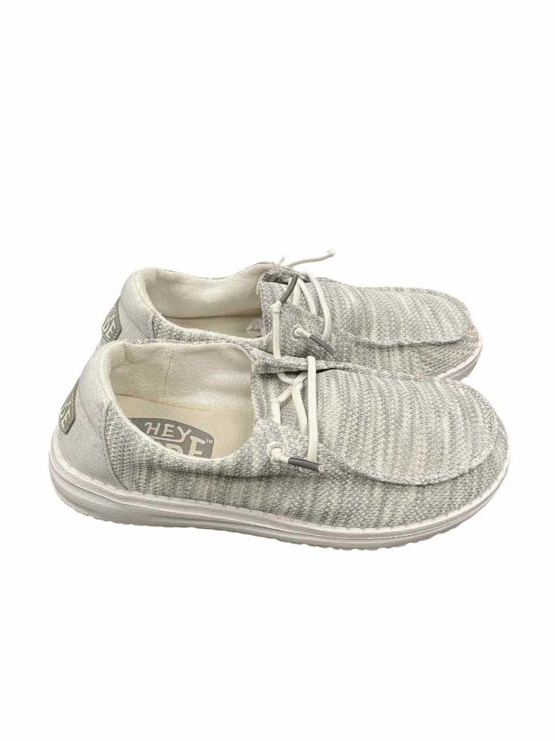 Hey Dude Shoe Size 5 Grey White Sneakers