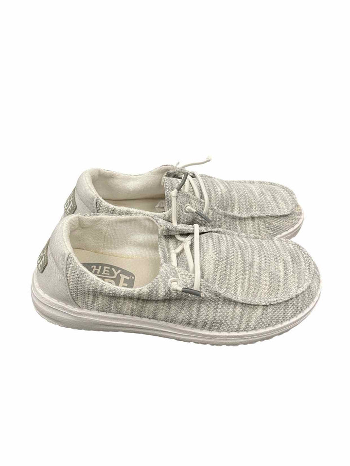 Hey Dude Shoe Size 5 Grey White Sneakers