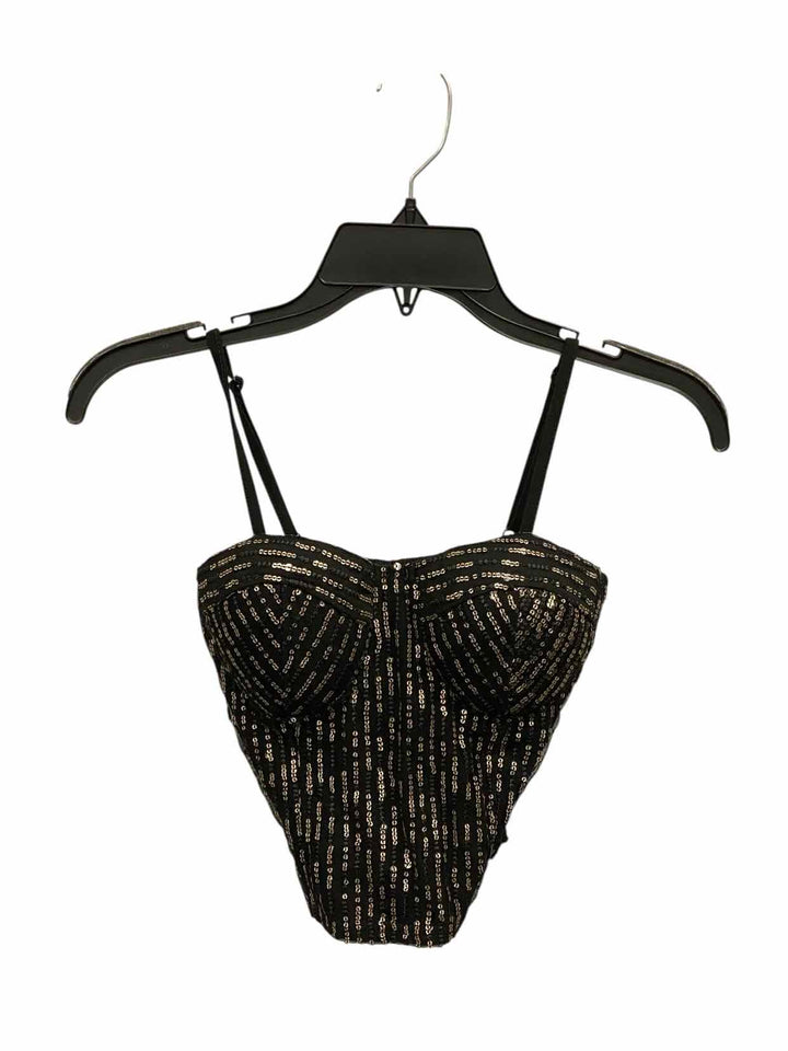 Unknown Brand Size M Black Sequin Tank Top