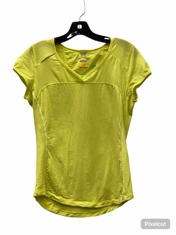 Ice Breaker Size M Yellow Athletic Short Sleeve
