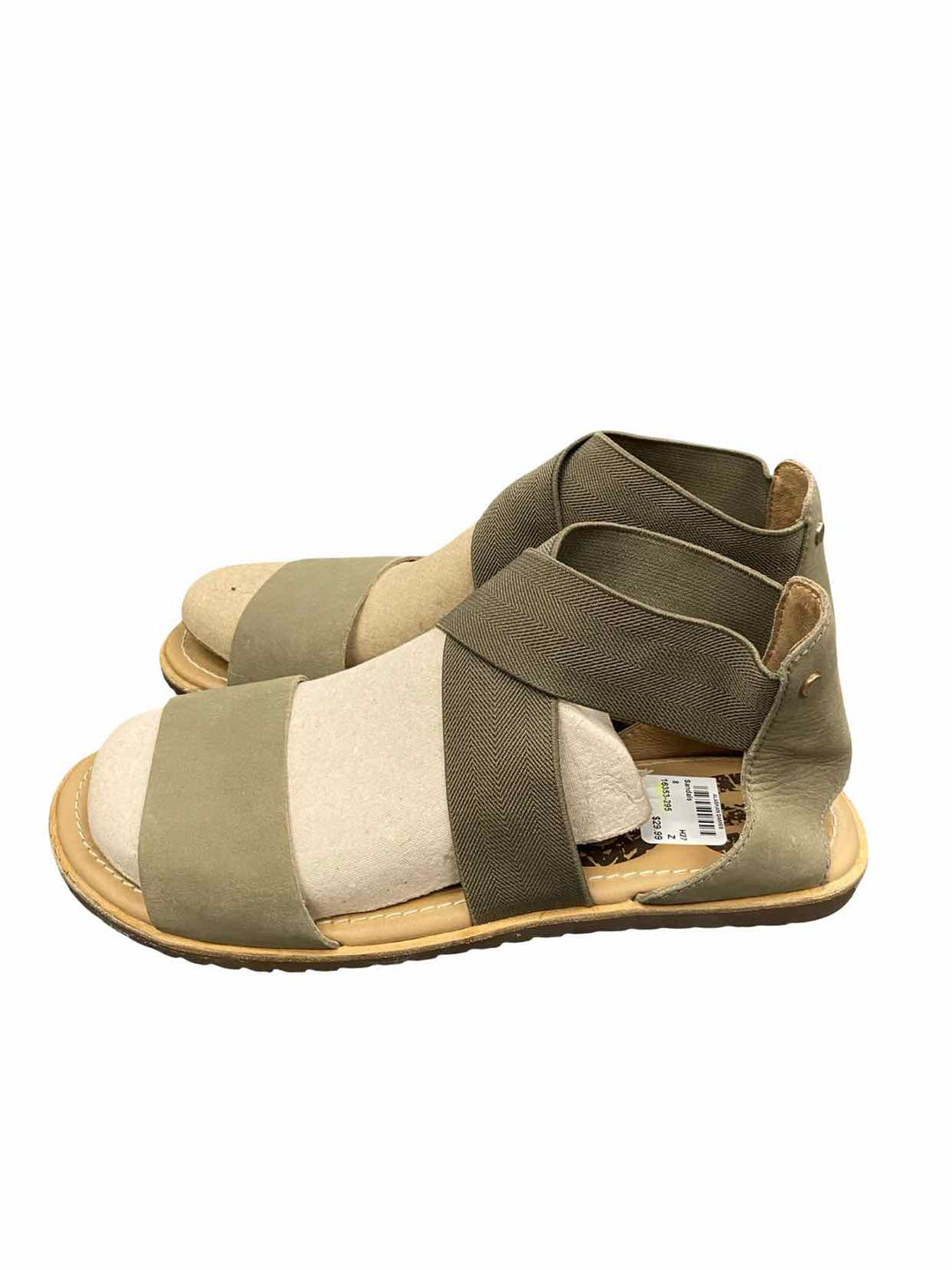 Sorel Shoe Size 8 Olive Leather Ella III Sandals