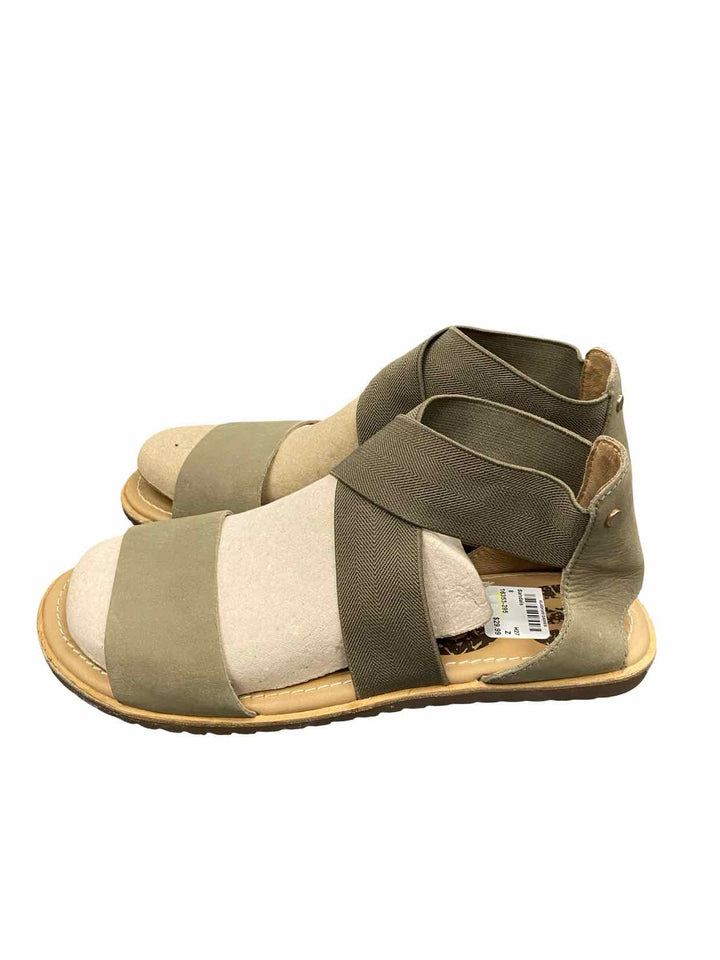 Sorel Shoe Size 8 Olive Leather Ella III Sandals