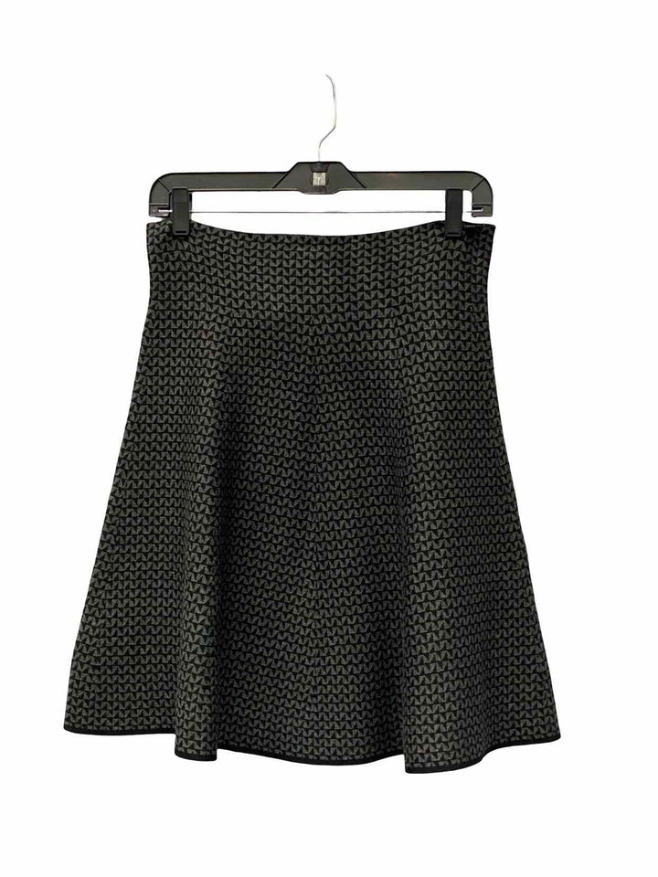 Max Studio Size L Gray Print Skirt