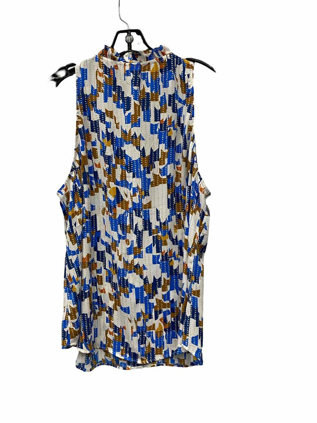 Cabi Size XL Blue White Print Tank Top