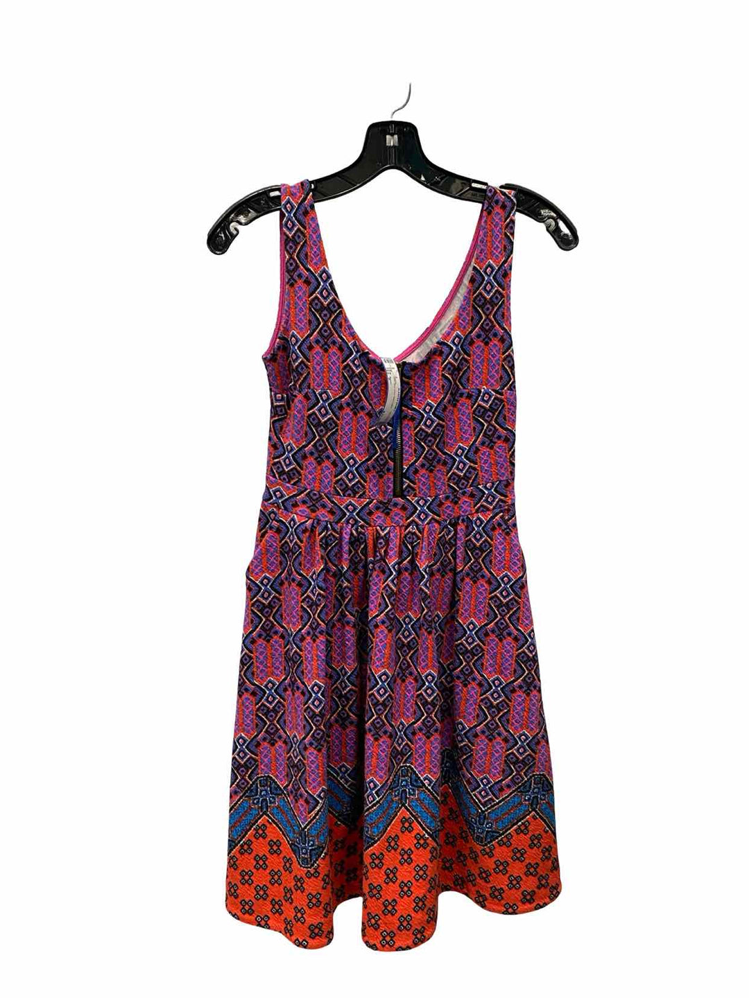 Maeve Size 0 Pink Blue Print 70% Cotton Dress