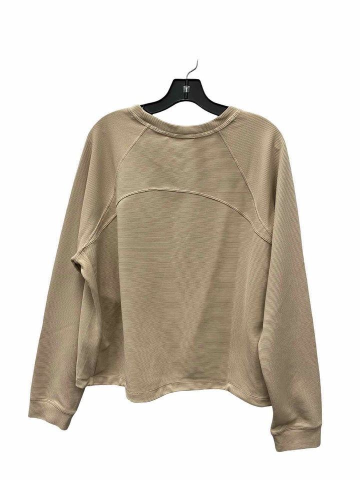 LL Bean Size XL Beige ribbed Athletic Long Sleeve