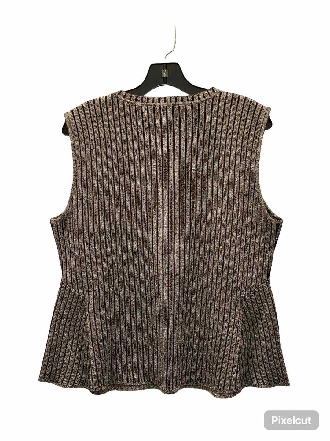 Halogen Size 1X Silver Black Tank Top