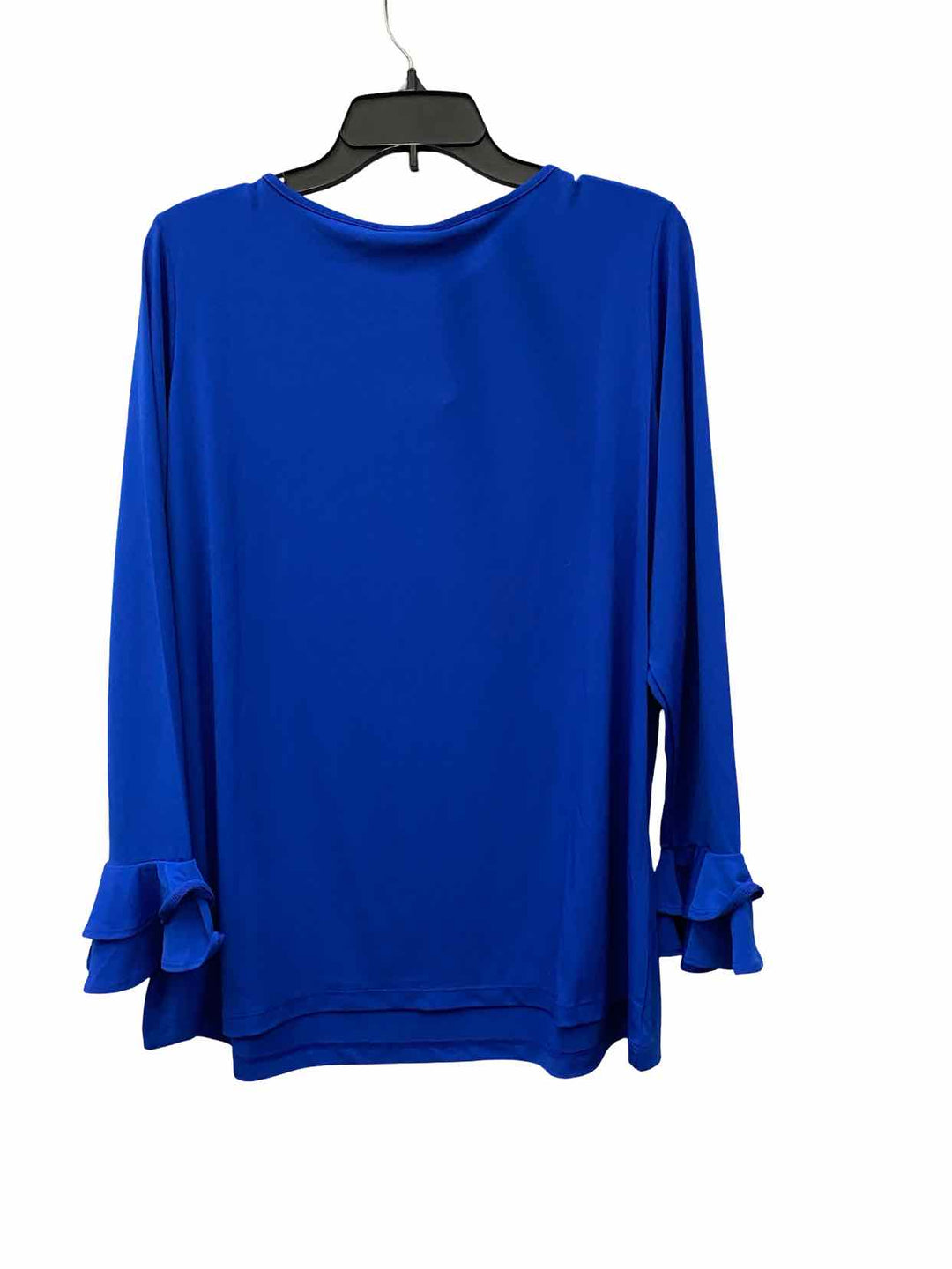 Susan Graver Size 1X Blue Long Sleeve Shirts