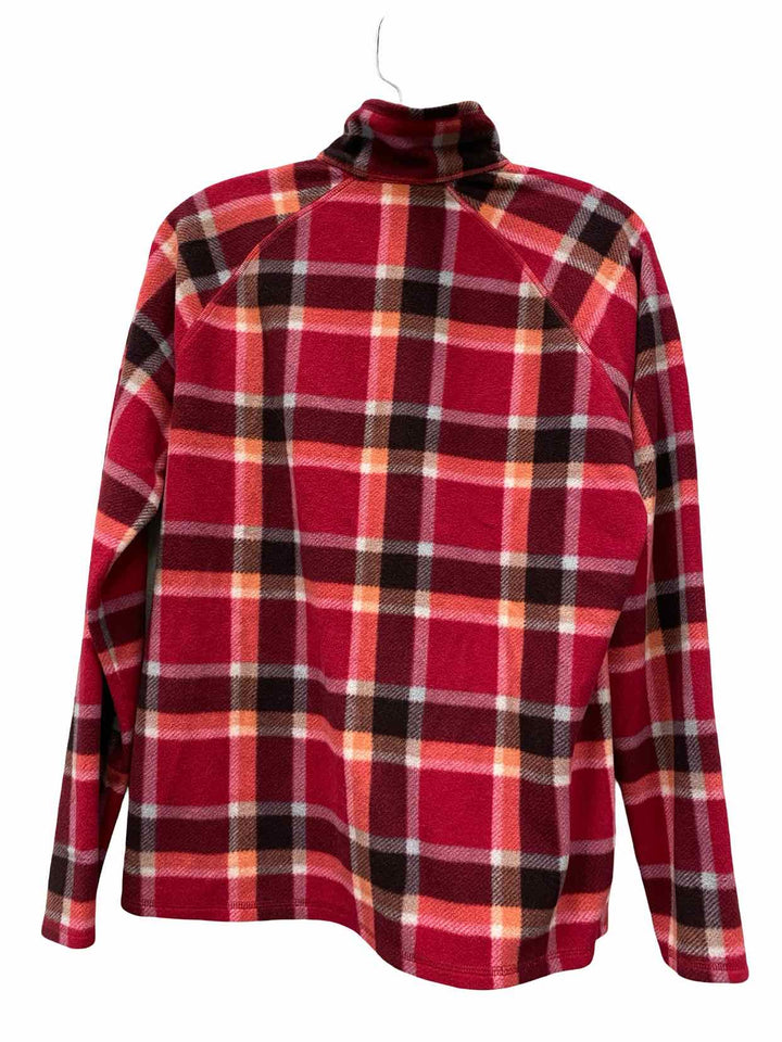 Eddie Bauer Size M Pink Plaid Sweater