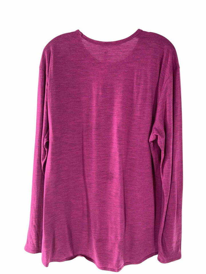 Segments Size XXL Purple Black spotted 100% Merino Wool Long Sleeve Shirts