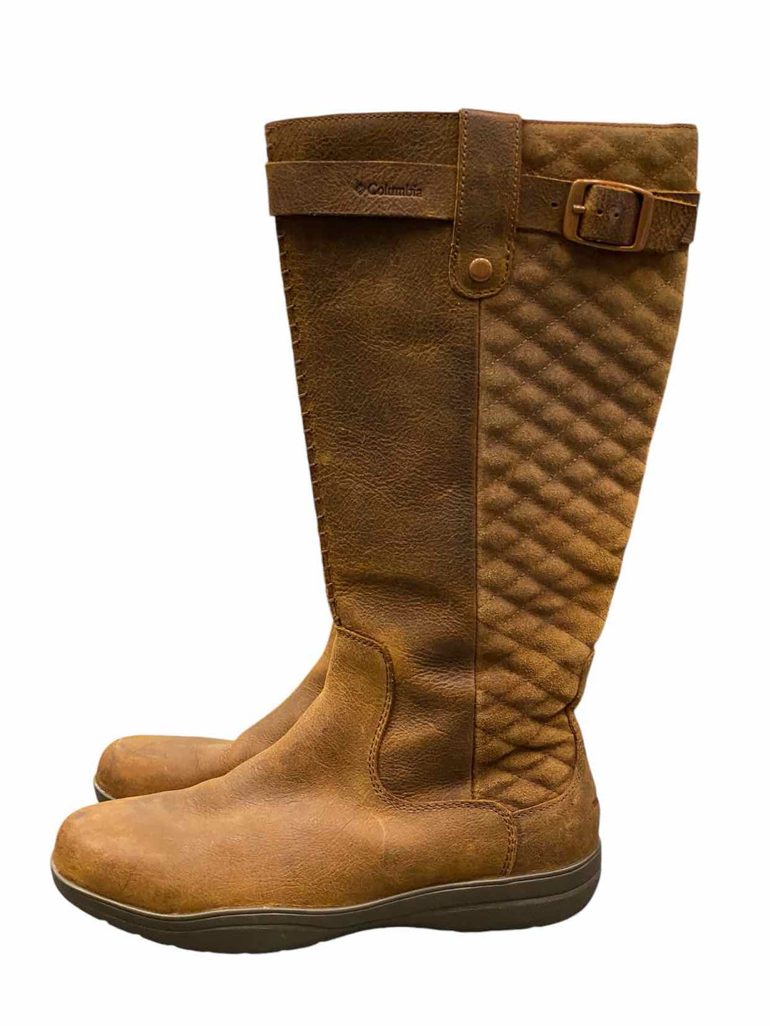 Columbia Shoe Size 7.5 Brown Lisa Waterproof Leather Boots(Ankle)