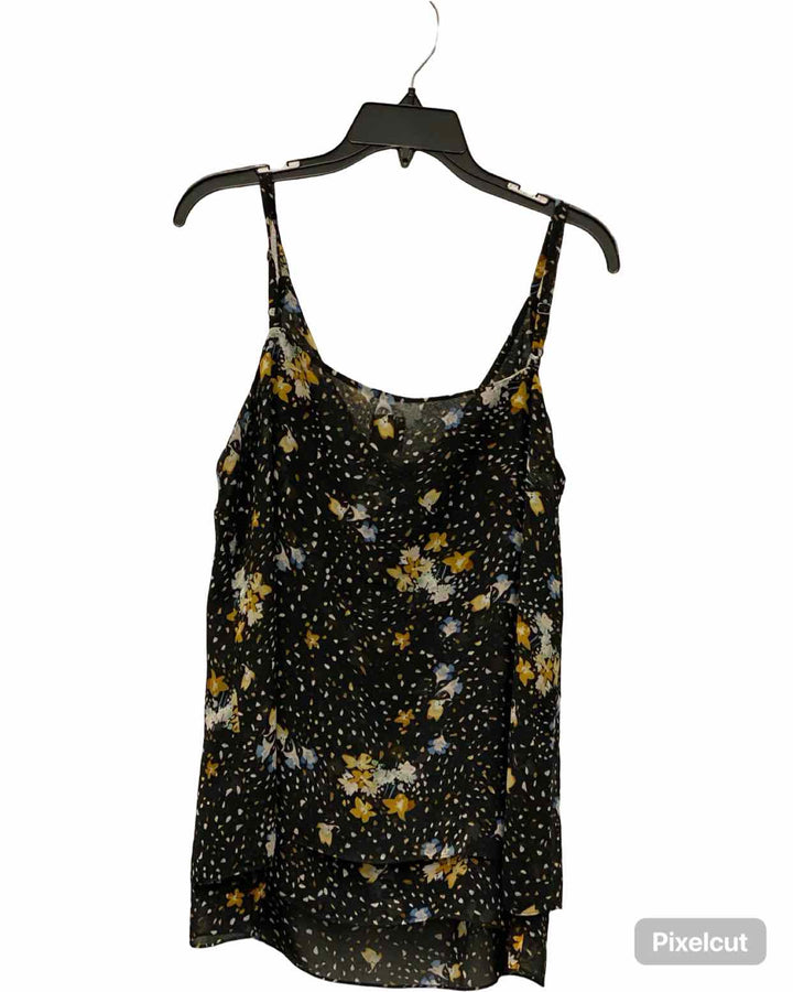 Cabi Size M Black Multi Print Tank Top