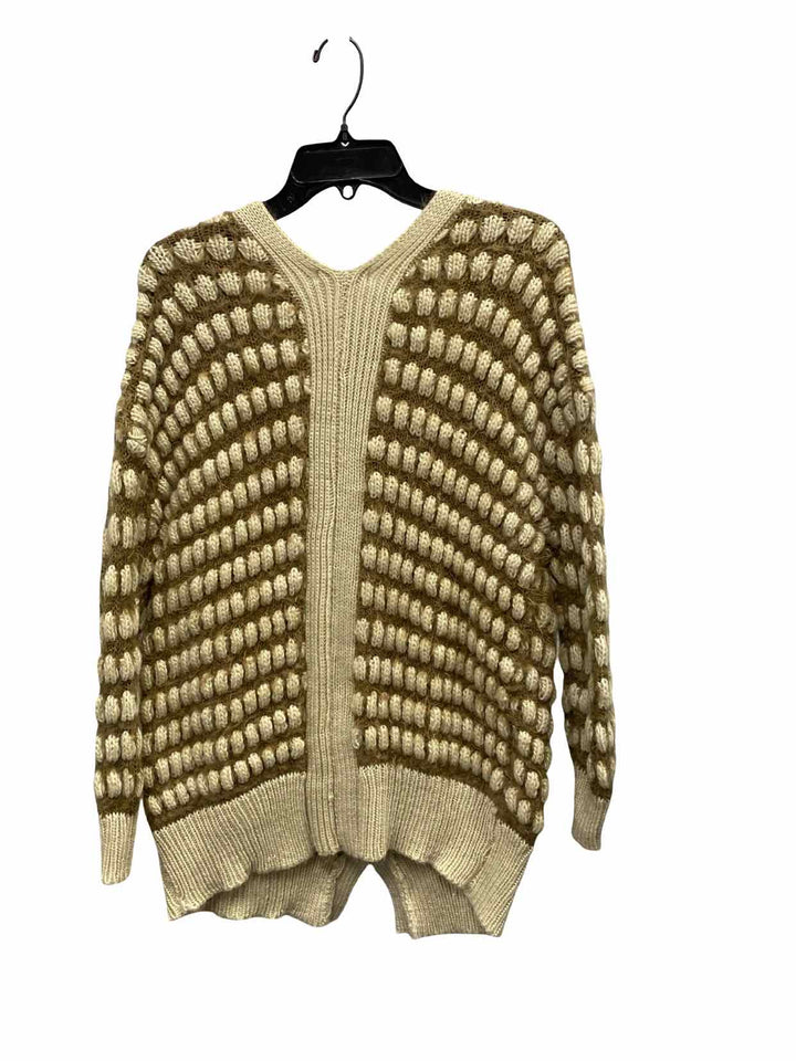 Lovely Girl Size S/M Brown Cream Sweater