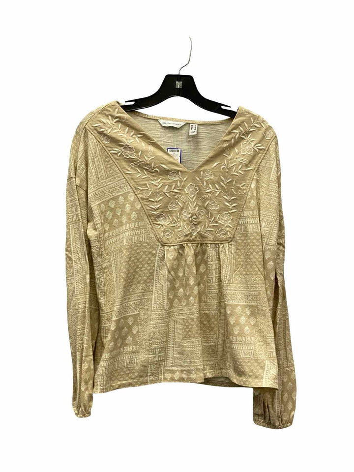 Canyon Retreat Size S Brown Floral 100% cotton Long Sleeve Shirts