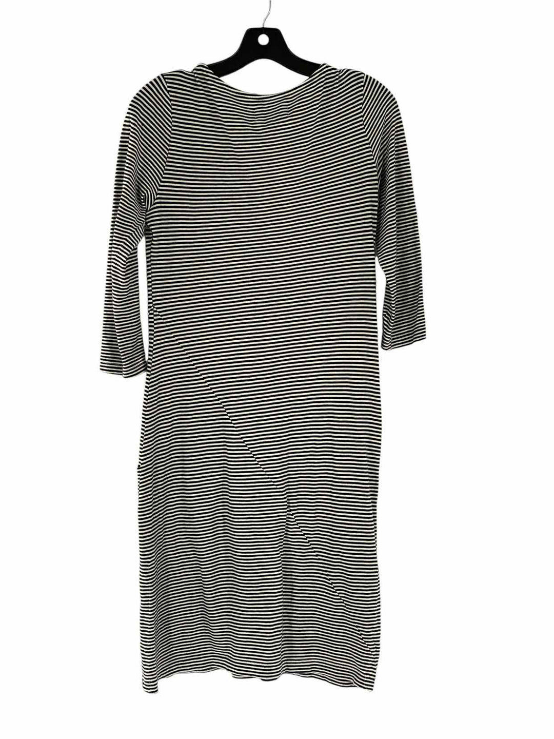 Betabrand Size S Black White Stripes Dress