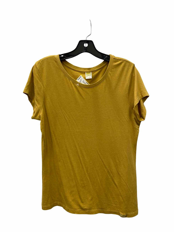 ONNO Size M Yellow 70% Bamboo Short Sleeve Shirts
