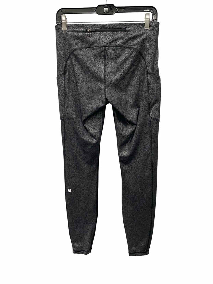 Lululemon Size 8 Black Grey Metalic Athletic Pants