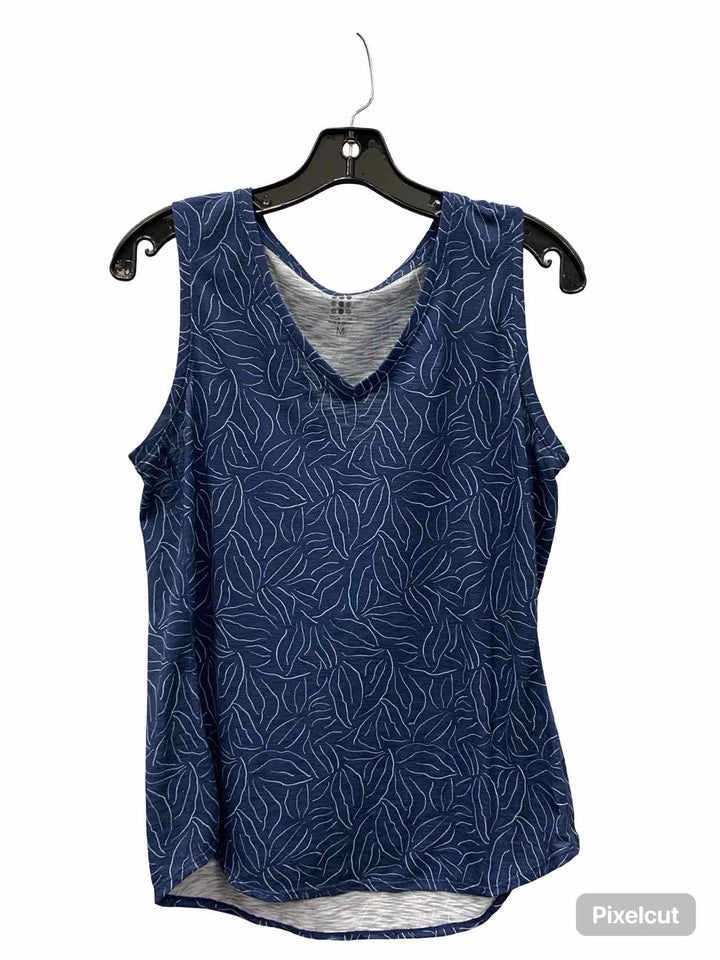 Title Nine Size M Blue Print Tank Top