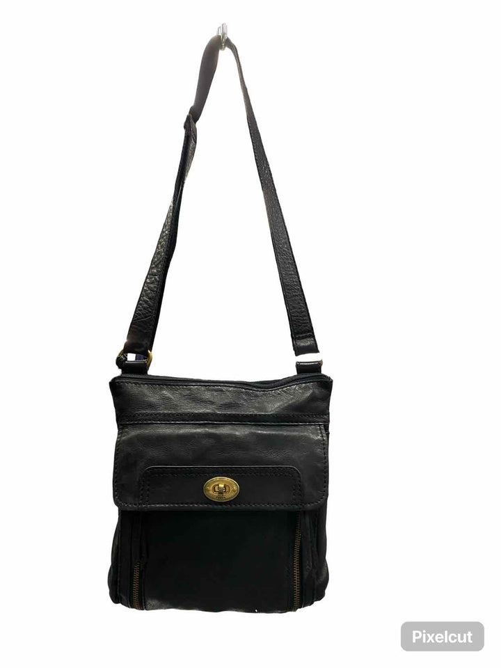 Fossil Black Stanton Traveler Purse