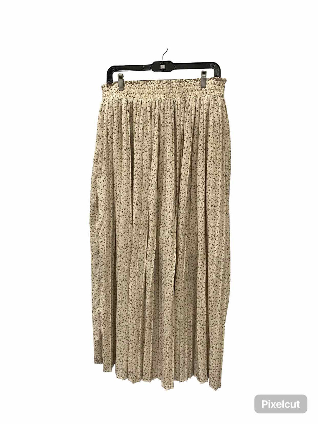 Laurel Grey Size L Beige Green Floral Skirt