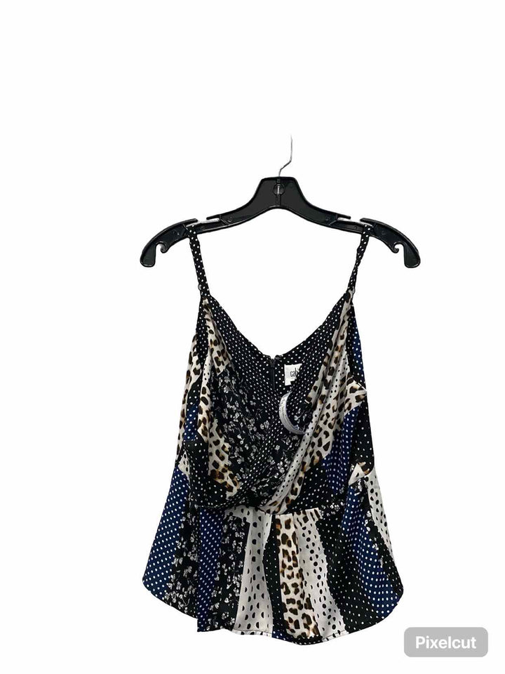 Cabi Size 4 Black White Print Tank Top