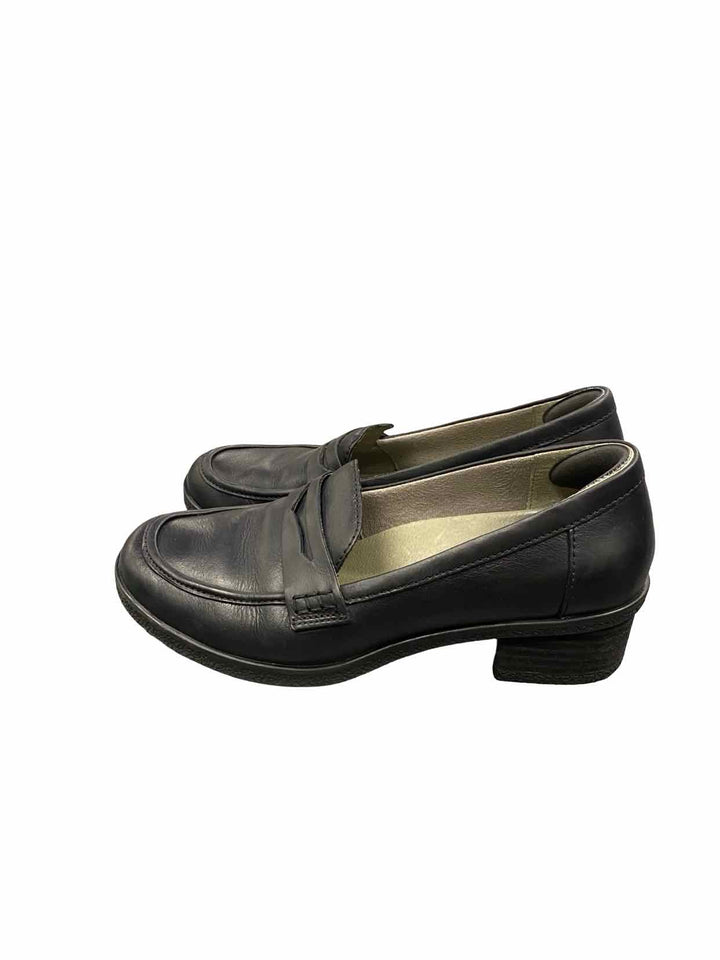 Dansko Shoe Size 38 Black Leather Danica Waterproof Loafers